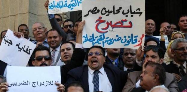 Dozens of lawyers gather in demonstration against VAT law   
