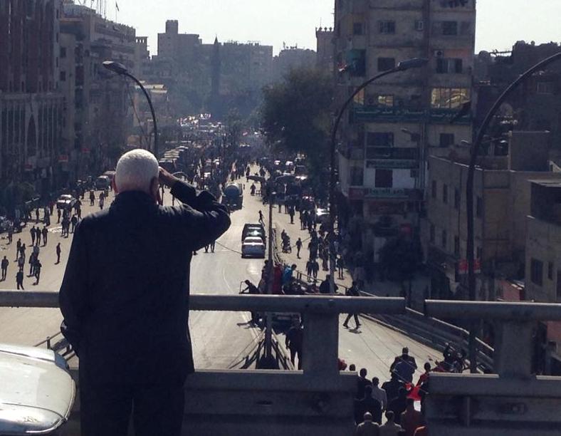 Demonstrators flock to Cairo police HQ, chant against terrorism