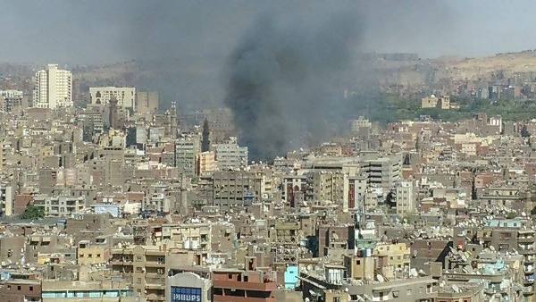 Fire erupts at oil warehouse in central Cairo
