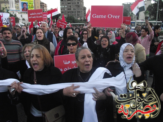 Egyptian women march on Jan. 25 anniversary