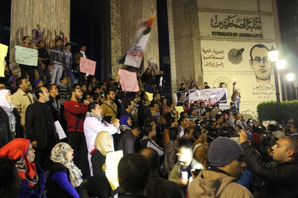 Journalists protest in Cairo, demand protection during coverage