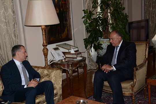 Egypt's Shukri discusses Palestine-Israel negotiations with UN envoy 