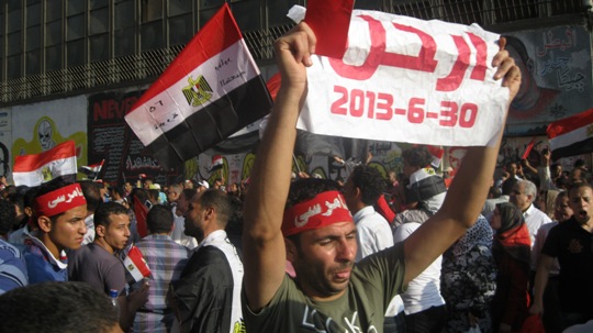In Cairo, protesters challenge Morsi's rule