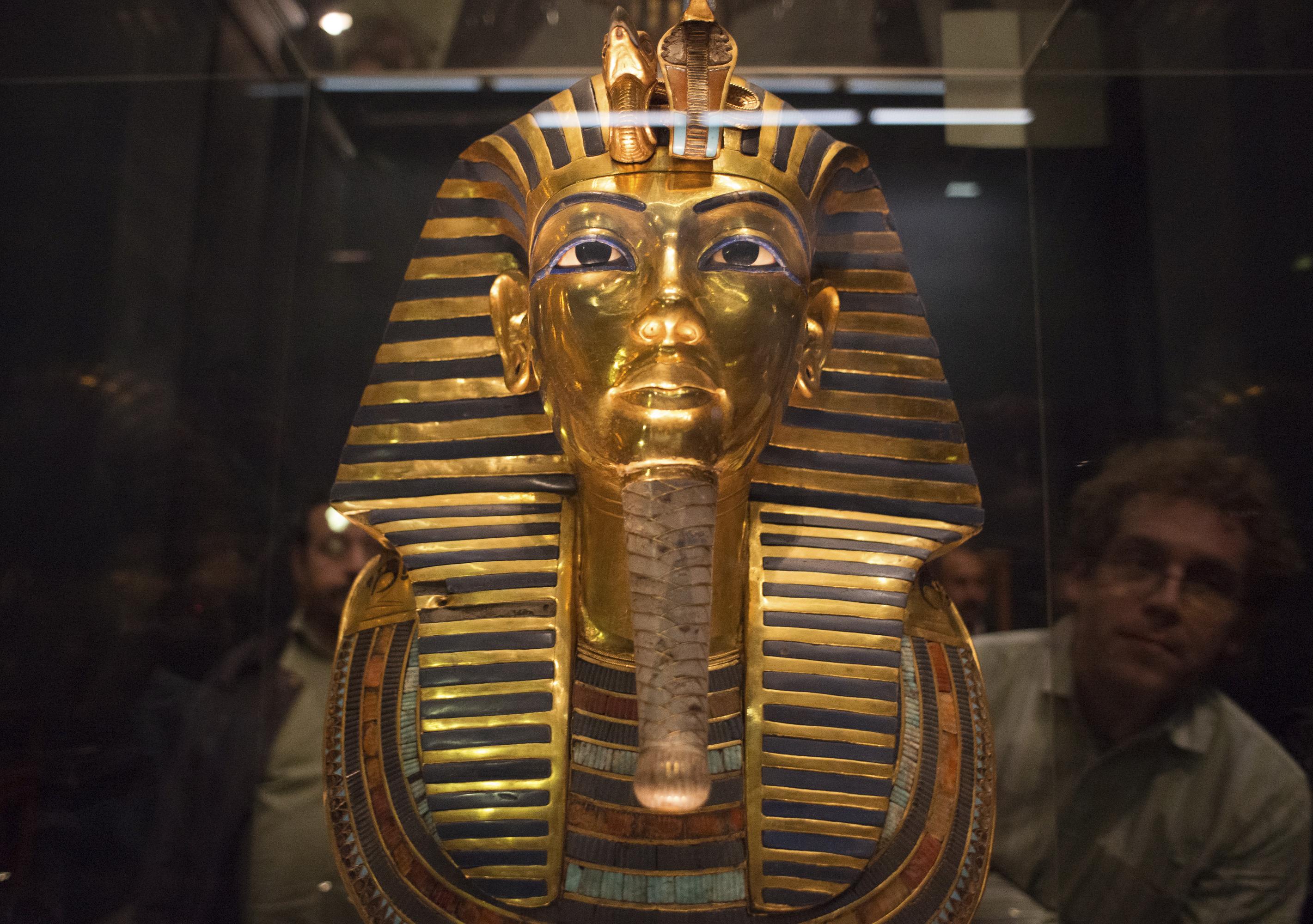King Tut's golden mask back on display next week