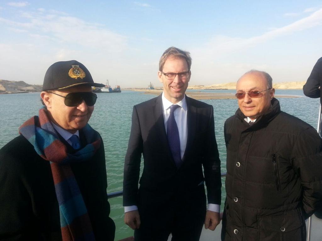British minister and delegation sail on Egypt's new Suez Canal