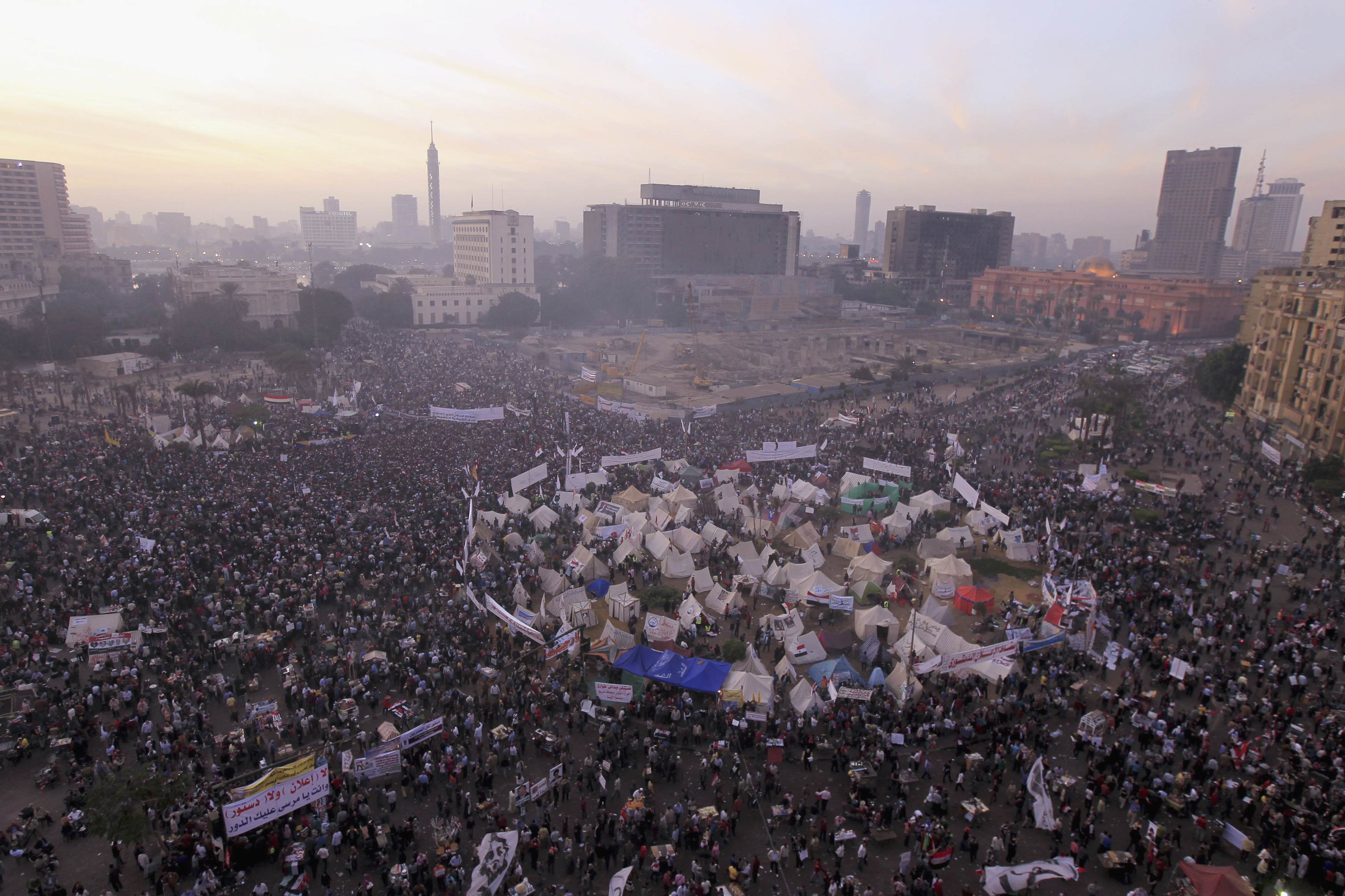 Egyptian protesters breach presidential palace cordon