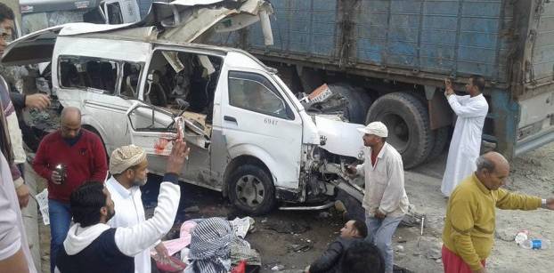 مقتل 8 وإصابة 12 شخصا في حادث تصادم بطريق الإسكندرية مطروح الساحلي