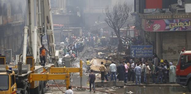 السيطرة على حريق بسوق التونسي بحي الخليفة في القاهرة