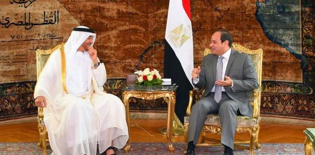السيسي يبحث مع ولي عهد أبو ظبي العلاقات الثنائية والقضايا الإقليمية
