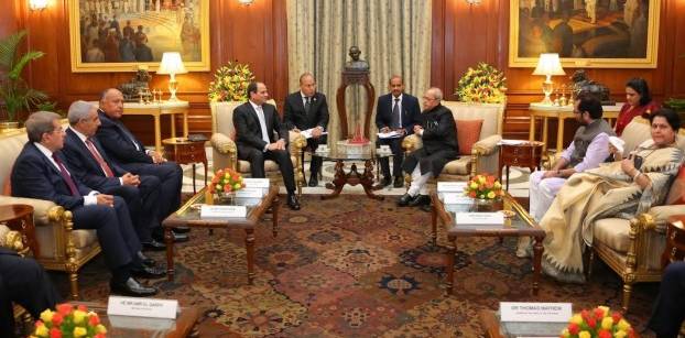 السيسي لرئيس الهند: الشراكة والتعاون  بيننا أمرٌ في غاية الأهمية