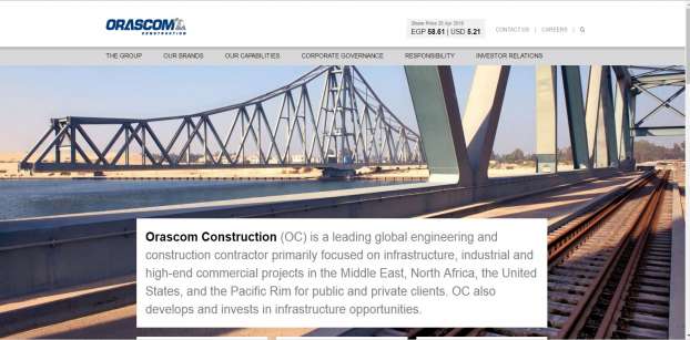 تعاقدات البنية التحتية تجعل لمصر أكبر نصيب في مشروعات أوراسكوم للإنشاء