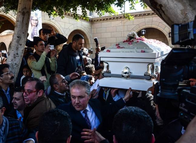 تشييع جنازة دميانة الضحية 29 في حادث الكنيسة البطرسية، 5 فبراير 2017. تصوير: علي فهيم - أصوات مصرية
