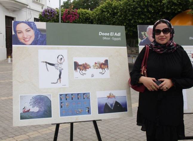 دعاء العدل تفوز بجائزة محمود كحيل للكاريكاتير والرسوم