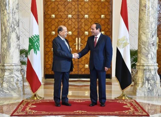 السيسي يستقبل عون ويؤكد على مساندة مصر للبنان في مختلف المجالات