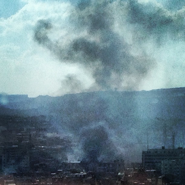 حريق ضخم بمحكمة جنوب القاهرة في حي باب الخلق