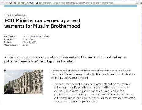 الخارجية البريطانية: الاعتقالات المسيسة في مصر لن تساعد في عملية تحول ديمقراطي شاملة