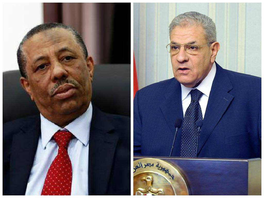 محلب ورئيس وزراء ليبيا يؤكدان على ضرورة تشكيل قوة عربية موحدة لمواجهة الإرهاب