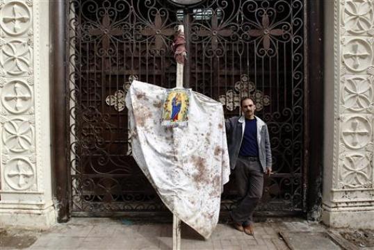 الكنيسة المصرية بمصراتة تقيم قداس جنائزي لضحايا التفجير الإجرامي 
