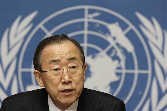 الأمين العام للأمم المتحدة يطالب المصريين بالإلتزام بالحوار السلمي ونبذ العنف
