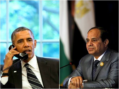 أوباما يبلغ الرئيس السيسي هاتفيا باستئناف المساعدات العسكرية الأمريكية لمصر