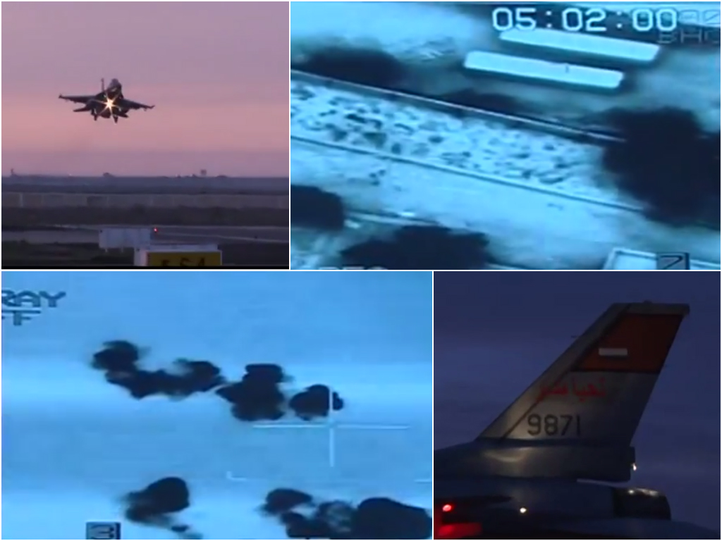 بالفيديو.. القوات المسلحة تعرض أولى لقطات الضربة الجوية ضد معاقل داعش في ليبيا