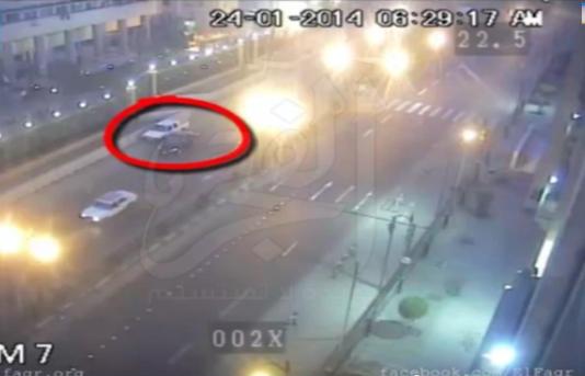 فيديو يظهر لحظة تفجير سيارة مفخخة وهروب سائقها من أمام مديرية أمن القاهرة